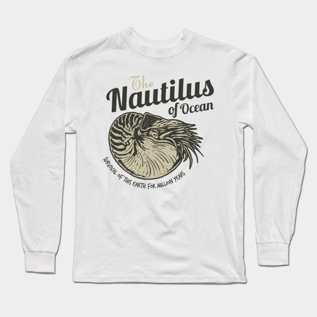 The Nautilus Long Sleeve T-Shirt by RadCoolguy